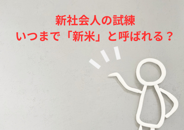新社会人の試練：いつまで「新米」と呼ばれるのか